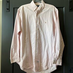 Ralph Lauren Men's Pink Striped Oxford Shirt